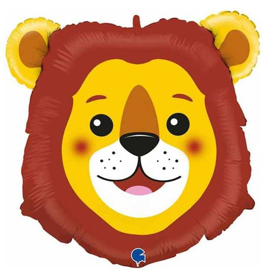 Lion Head Foil Balloon Packaged