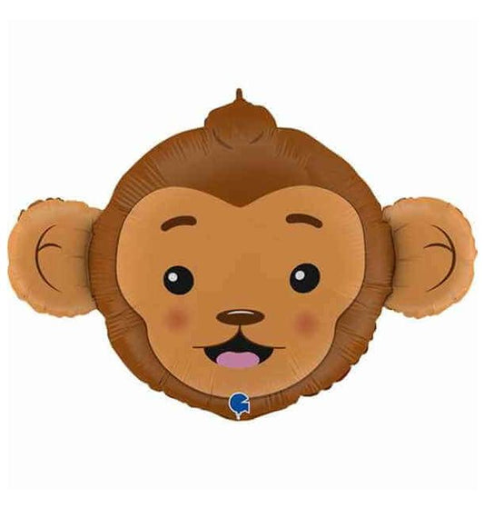 Monkey Head Foil Balloon Packaged