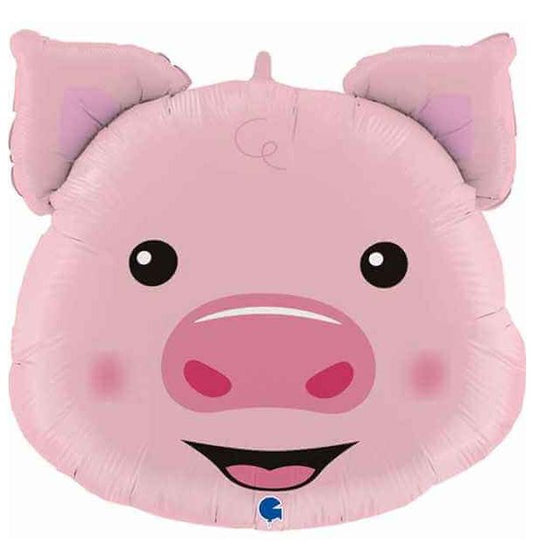 Pig Head Foil Balloon Packaged