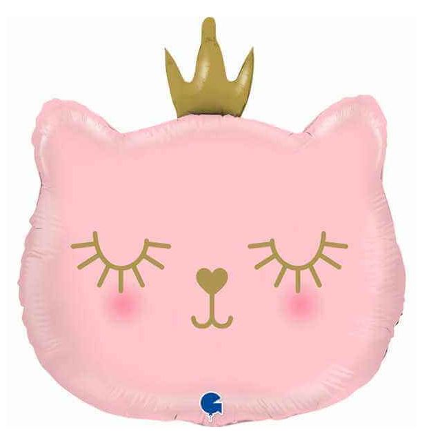 Cat Princess Foil Balloon Packaged