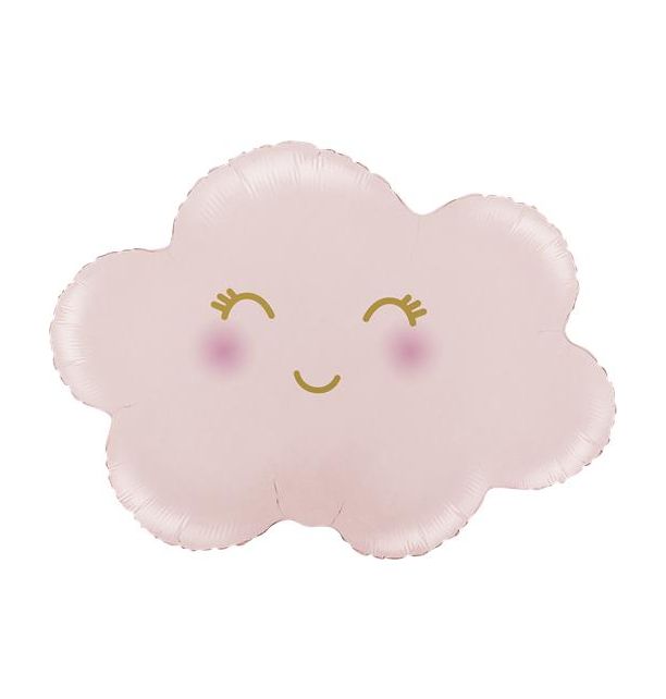 Cloud Satin Pastel Pink Foil Balloon Packaged