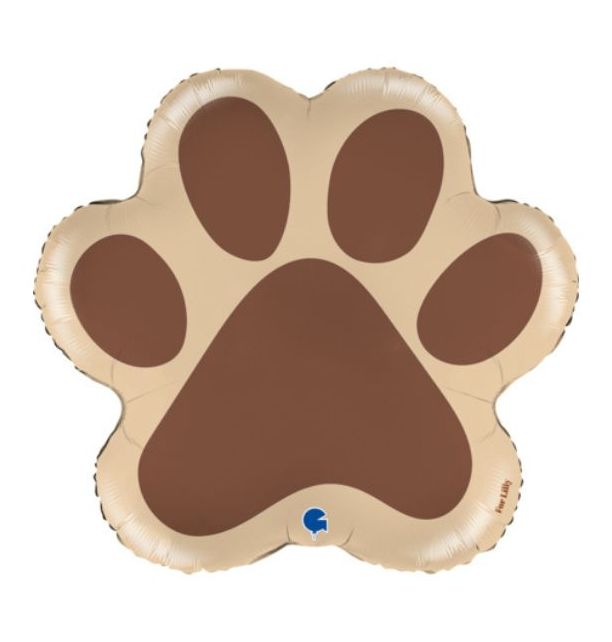 Dog Paw Foil Balloon Packaged