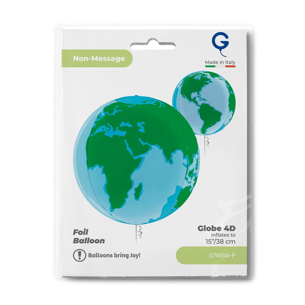 Grabo 15 Inch Earth Planet Globe Balloon Packaged packaging