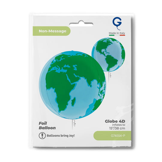 Grabo 15 Inch Earth Planet Globe Balloon Packaged packaging