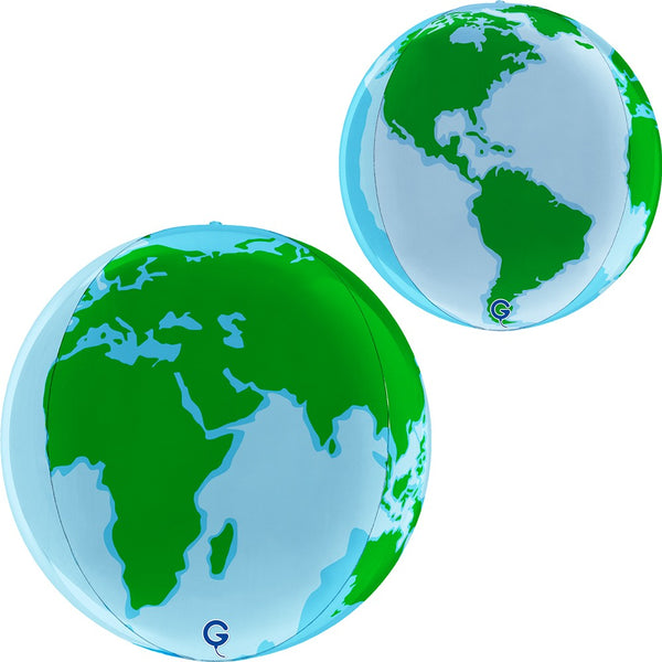 Grabo 15 Inch Earth Planet Globe Balloon Packaged product