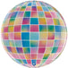 Grabo 15 Inch Strobe Disco Ball Globe Balloon Packaged product
