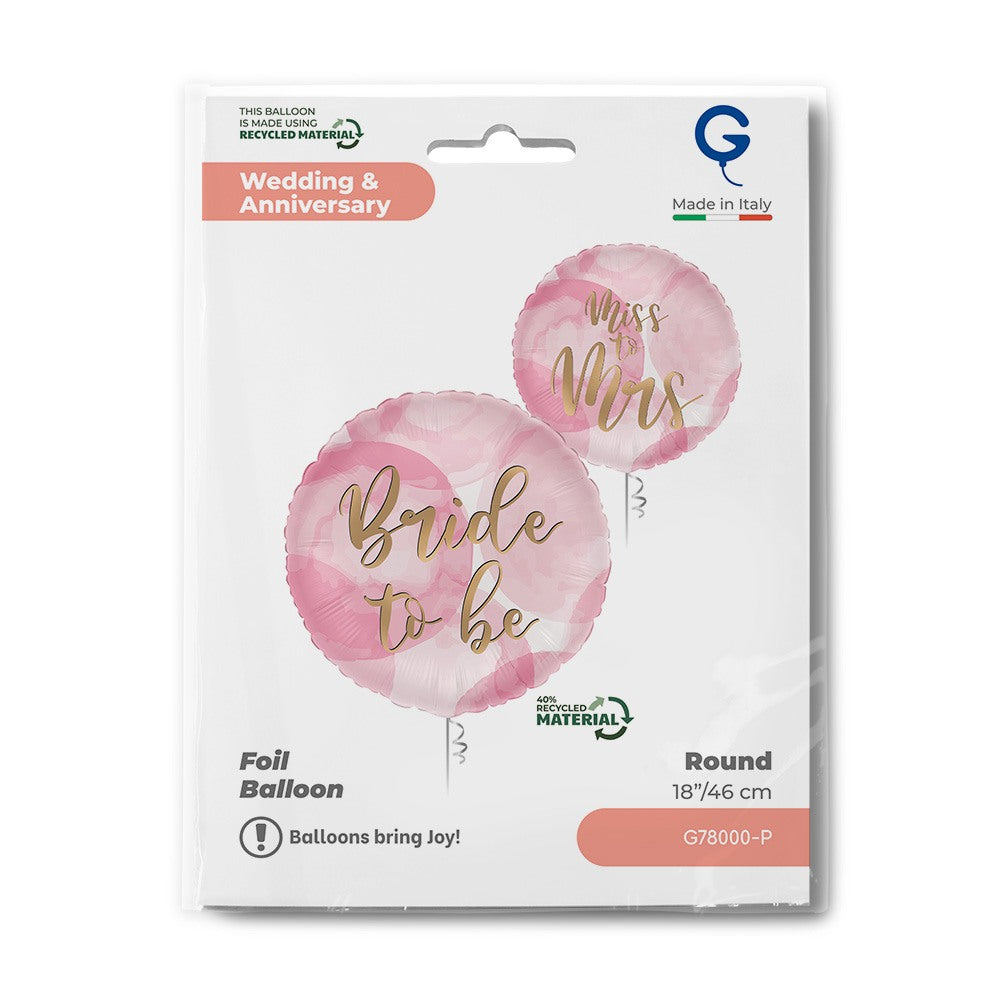 Grabo 18" Bride to Be packaging