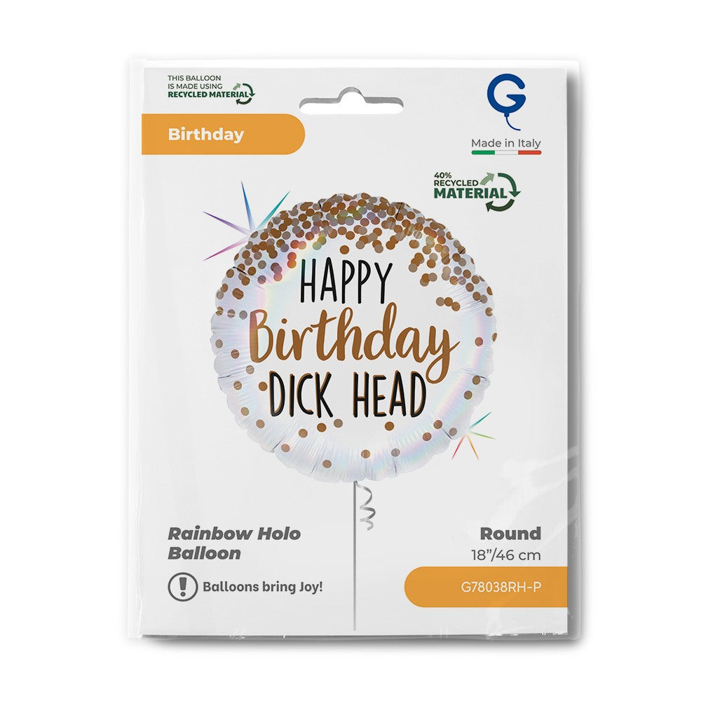 Grabo 18" Happy Birthday Dick Head packaging