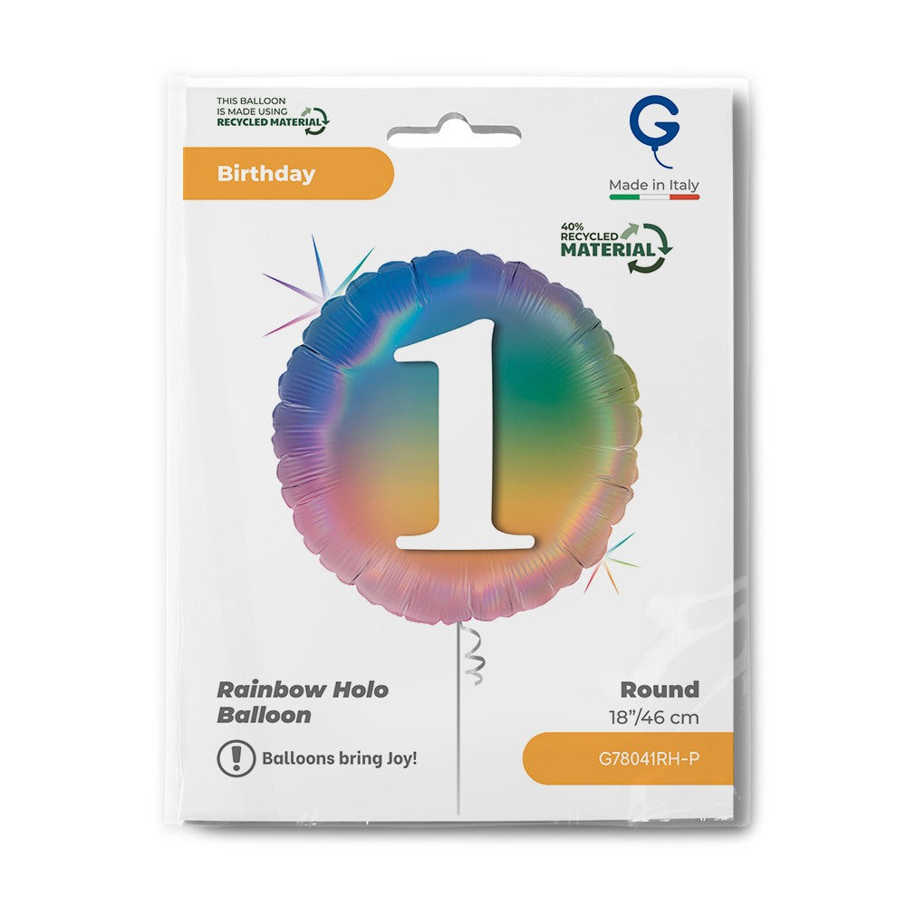 Grabo 18" Happy 1 Colourful Rainbow packaging