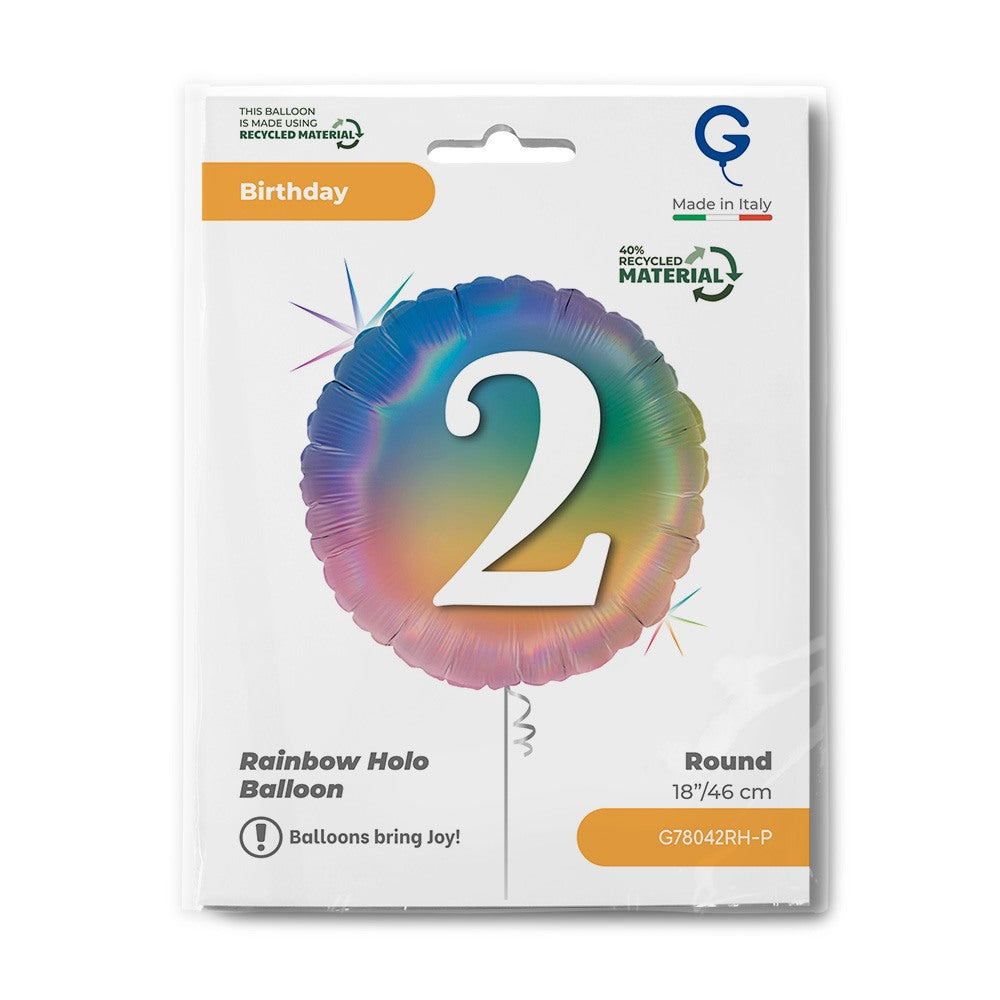 Grabo 18" Happy 2 Colourful Rainbow packaging