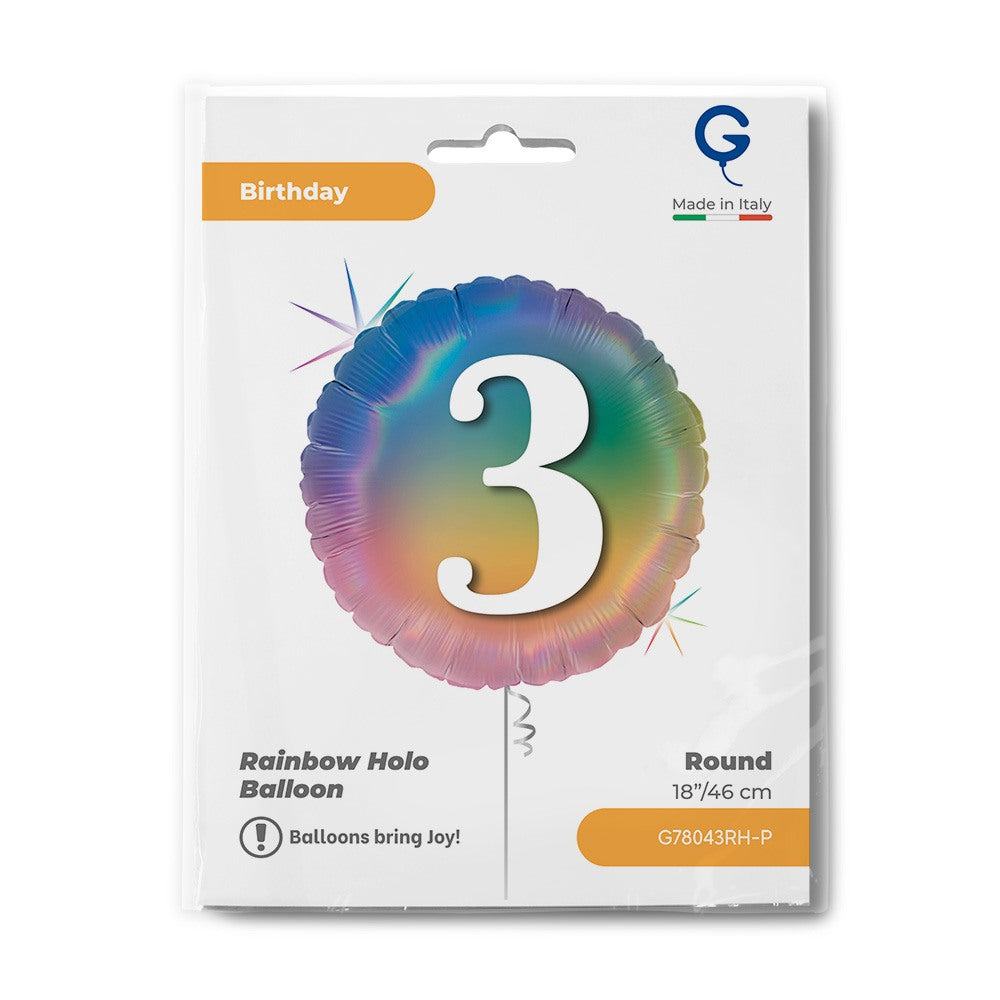 Grabo 18" Happy 3 Colourful Rainbow packaging