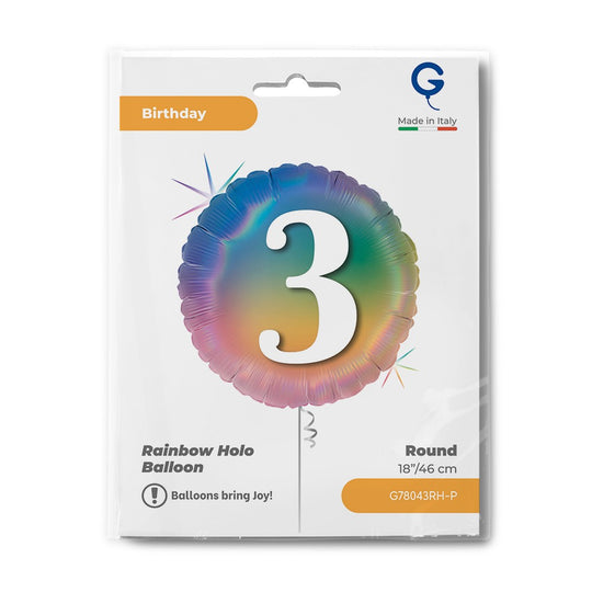 Grabo 18" Happy 3 Colourful Rainbow packaging