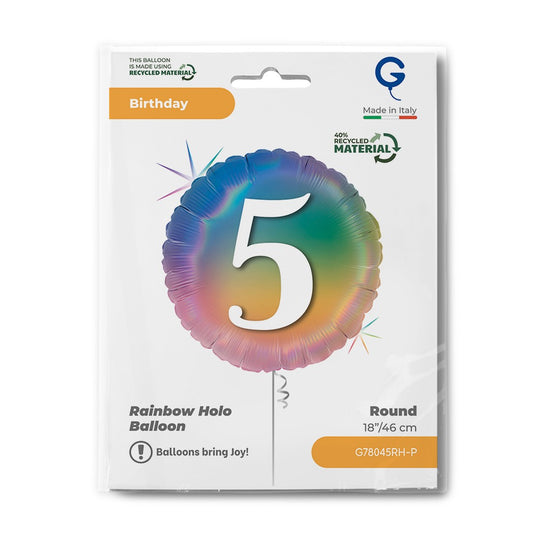 Grabo 18" Happy 5 Colourful Rainbow packaging