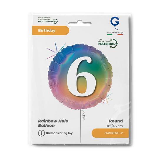 Grabo 18" Happy 6 Colourful Rainbow packaging