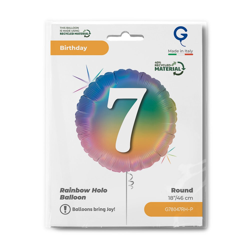Grabo 18" Happy 7 Colourful Rainbow packaging