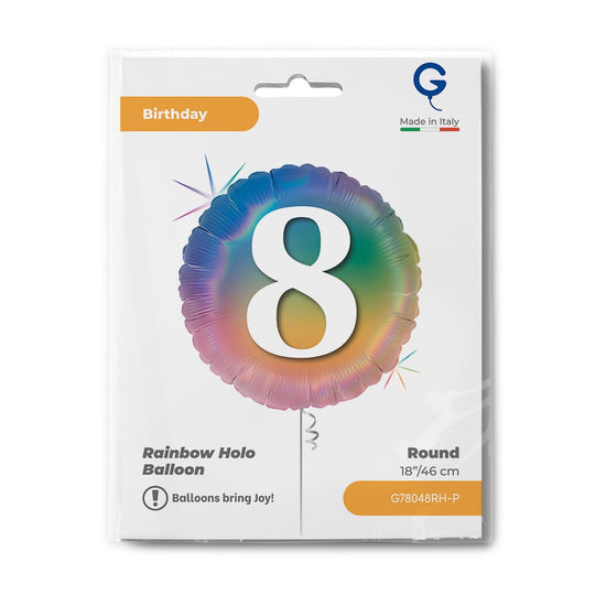 Grabo 18" Happy 8 Colourful Rainbow packaging