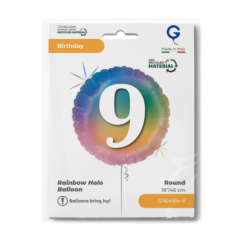 Grabo 18" Happy 9 Colourful Rainbow packaging