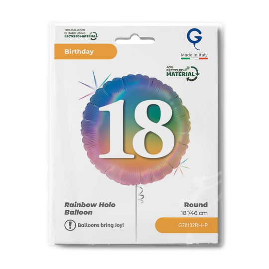 Grabo 18" Happy 18 Colourful Rainbow packaging