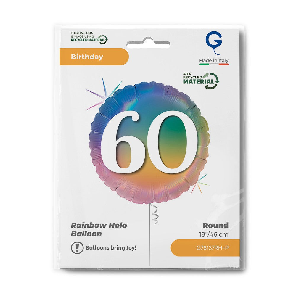 Grabo 18" Happy 60 Colourful Rainbow packaging