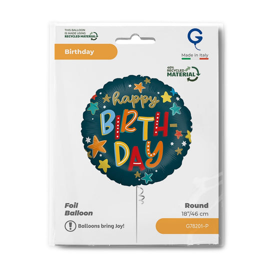 Grabo 18" Stars Birthday packaging