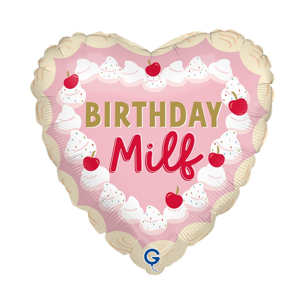 Grabo 18 inch Birthday Milf Heart Foil Balloon product