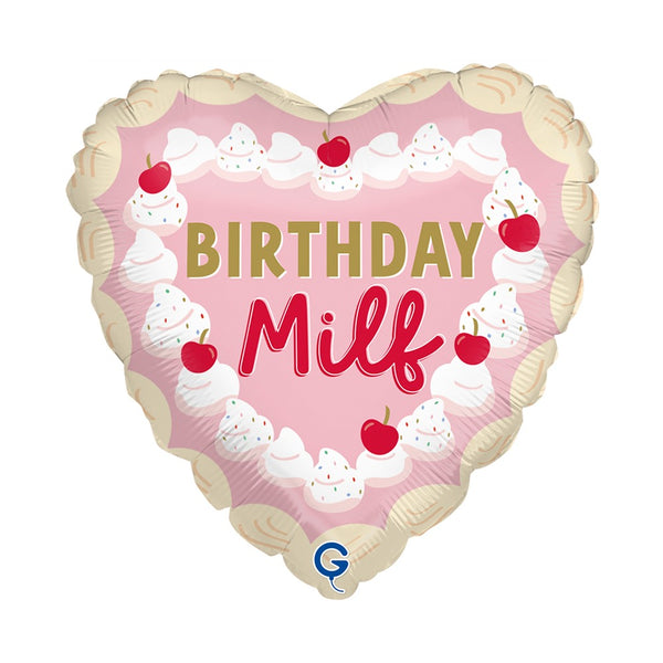 Grabo 18 inch Birthday Milf Heart Foil Balloon product
