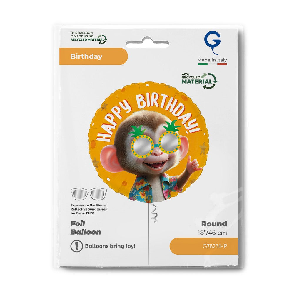 Grabo 18" Cool Monkey Birthday packaging