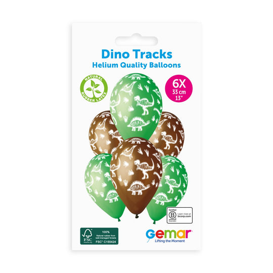 Dino Tracks #846, 33cm/13", 6pcs, G120 — Italian store original 1200px — hang-pack