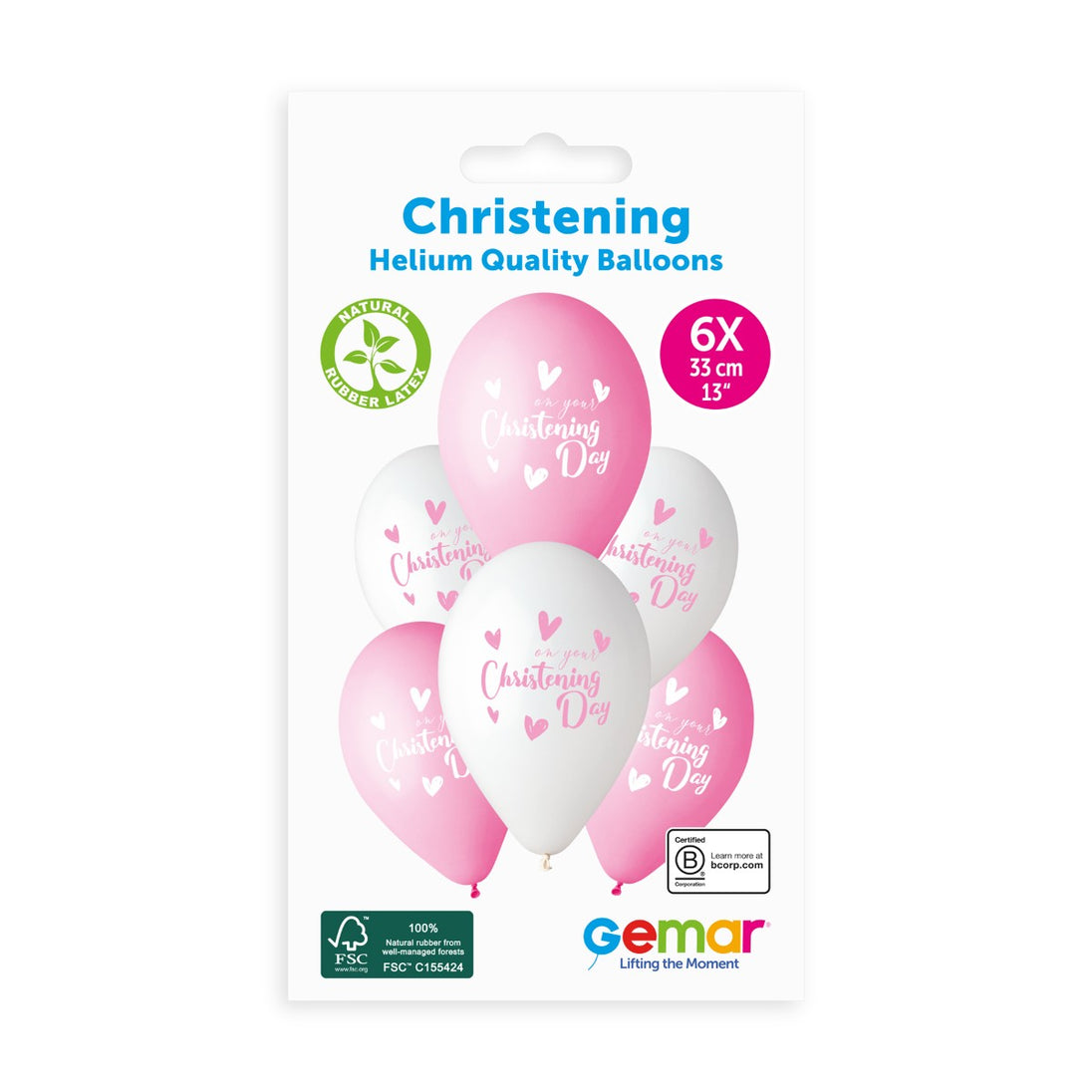 On Your Christening Day #926, 33cm/13", 6pcs, G120 — Italian store original 1200px — hang-pack