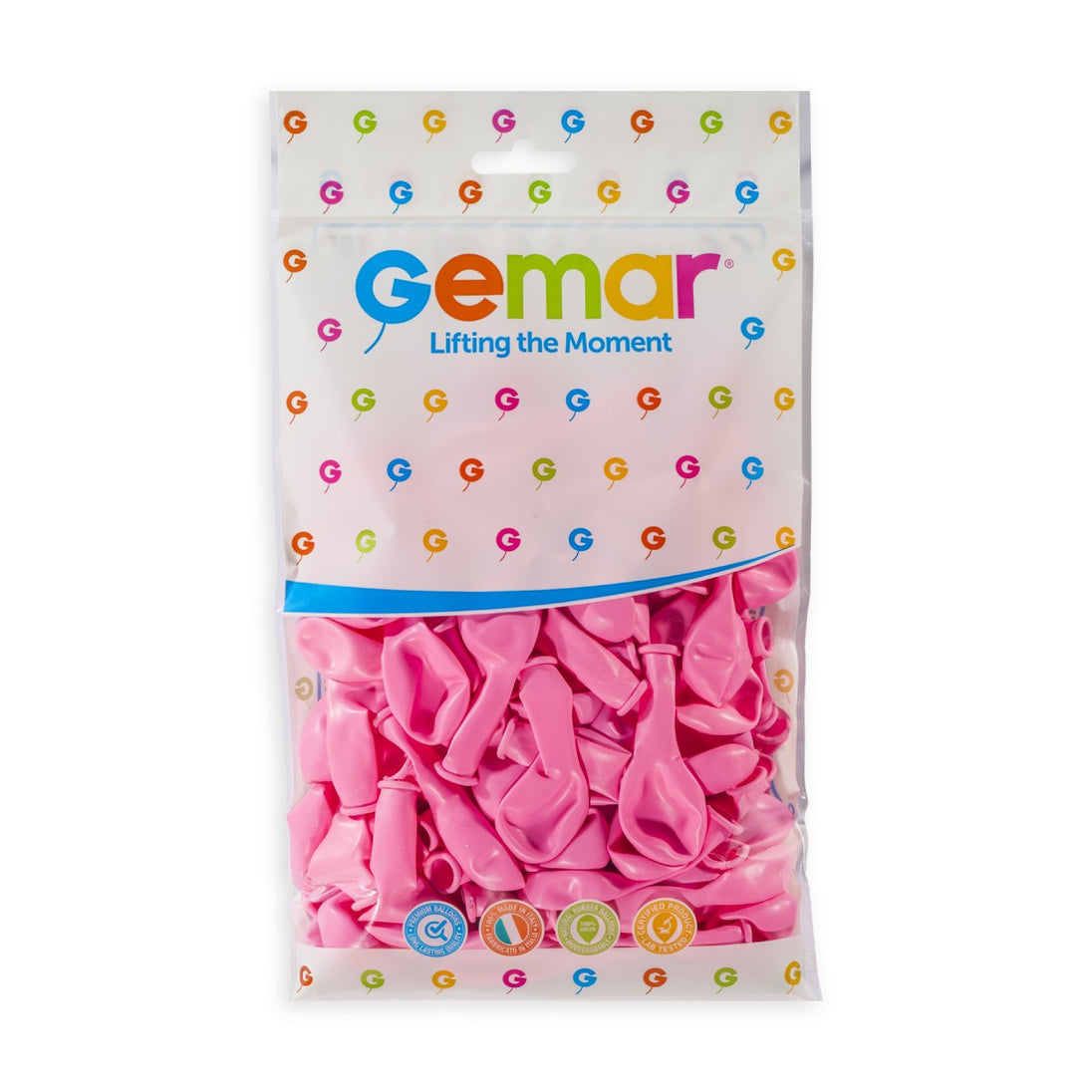 Gemar 5" Pink #057 A50 50pcs Round Balloon — Italian store pack original 1200px