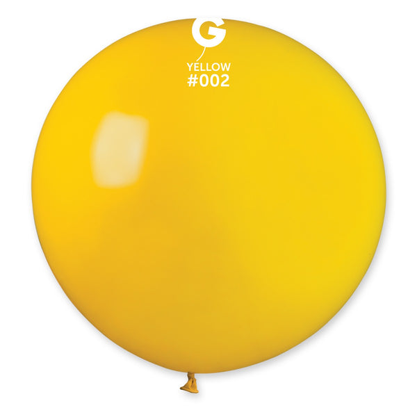 Gemar 31" Yellow #002 G30 1pc Round Balloon — Italian store beauty original 1200px