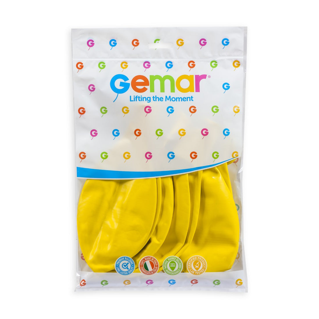 Gemar 31" Yellow #002 G30 1pc Round Balloon — Italian store pack original 1200px