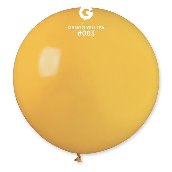 Gemar 31" Yellow #003 G30 1pc Round Balloon — Italian store beauty original 1200px