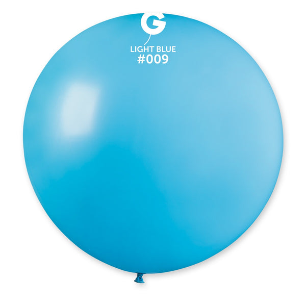 Gemar 31" Light Blue #009 G30 1pc Round Balloon — Italian store beauty original 1200px
