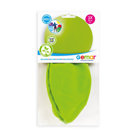 Gemar 31" Light Green #011 G30 1pc Round Balloon — Italian store pack original 1200px