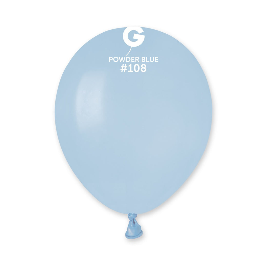 5" Powder Blue #108 A50 50pcs Round Balloon — Italian store beauty original 1200px