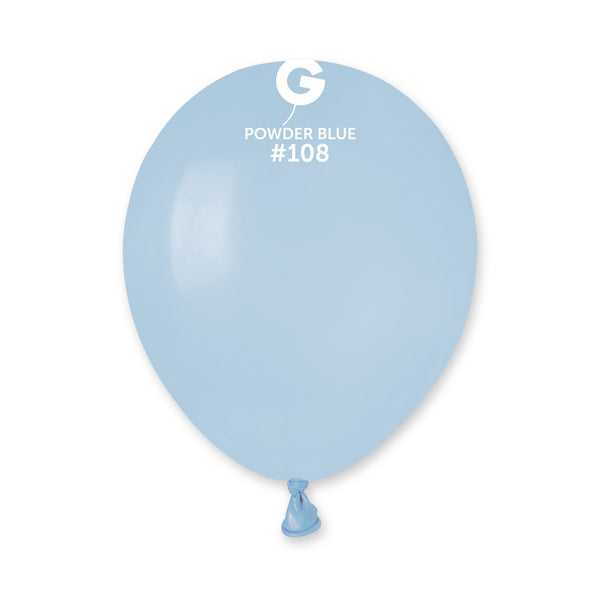 5" Powder Blue #108 A50 50pcs Round Balloon — Italian store beauty original 1200px