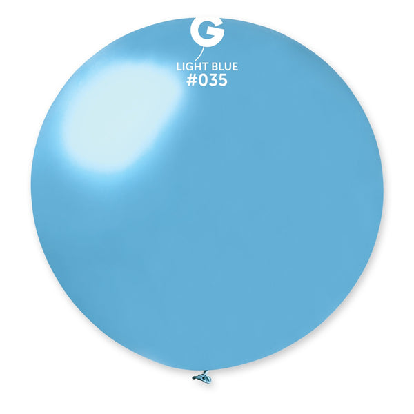 Gemar 31" Metallic Light Blue #035 GM30 1pc Round Balloon — Italian store beauty original 1200px