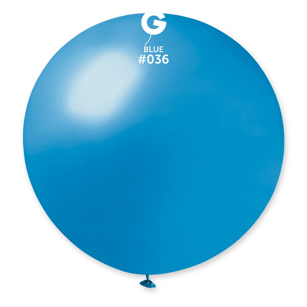 Gemar 31" Metallic Blue #036 GM30 1pc Round Balloon — Italian store beauty original 1200px