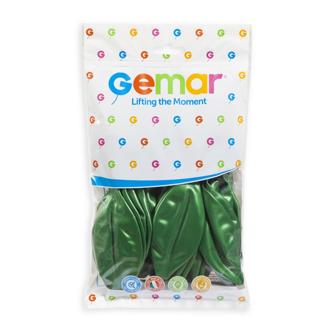 19" Metallic Green #037 GM19 25pcs Round Balloon — Italian store pack original 1200px