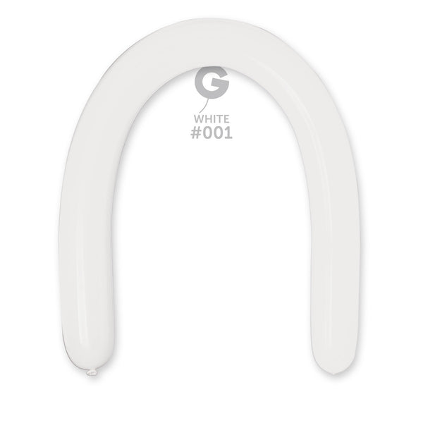 Gemar 3" White #001 D6 50pcs Modelling Balloons — Italian store beauty original 1200px