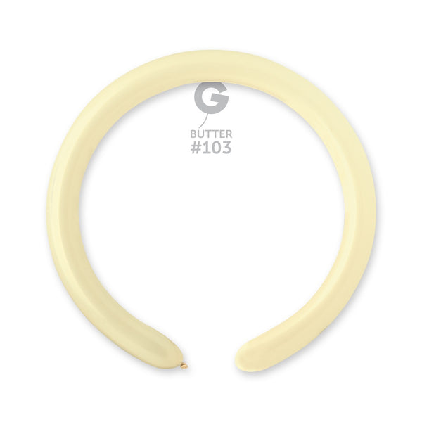 Gemar 2" Butter modelling balloon, single inflated balloon