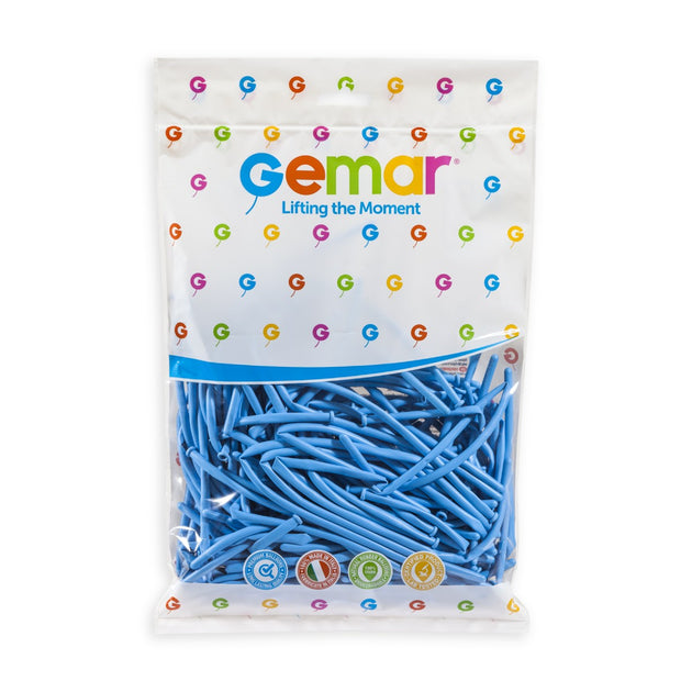 Gemar 1" Baby Blue #072 D2 100pcs Modelling Balloons — Italian store pack original 1200px