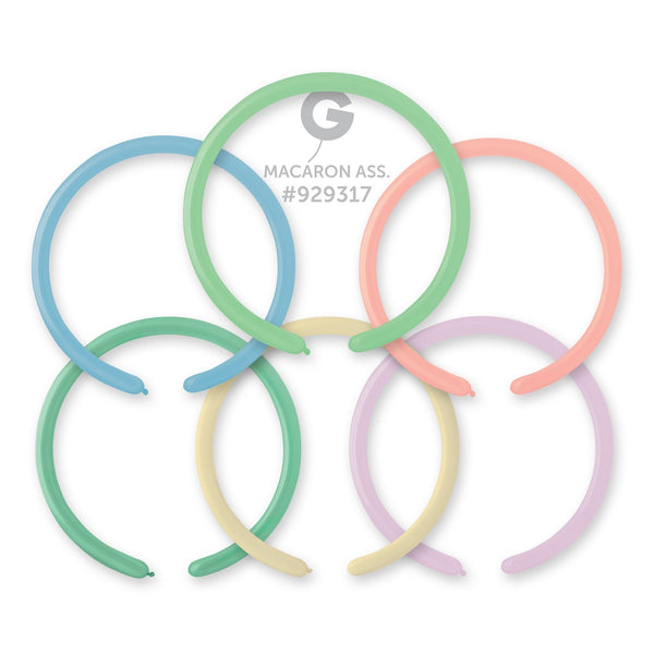 Gemar 1" Macaron Assorted #929317 D2 100pcs Modelling Balloons — Italian store beauty original 1200px