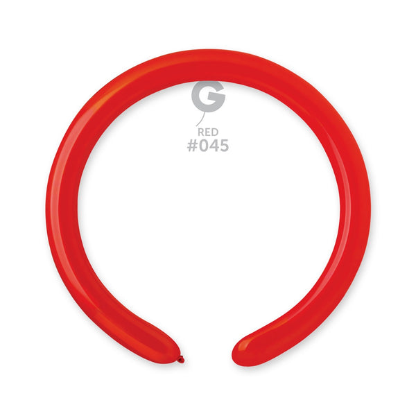 Gemar 2" Red #045 D4 100pcs Modelling Balloons — Italian store beauty original 1200px