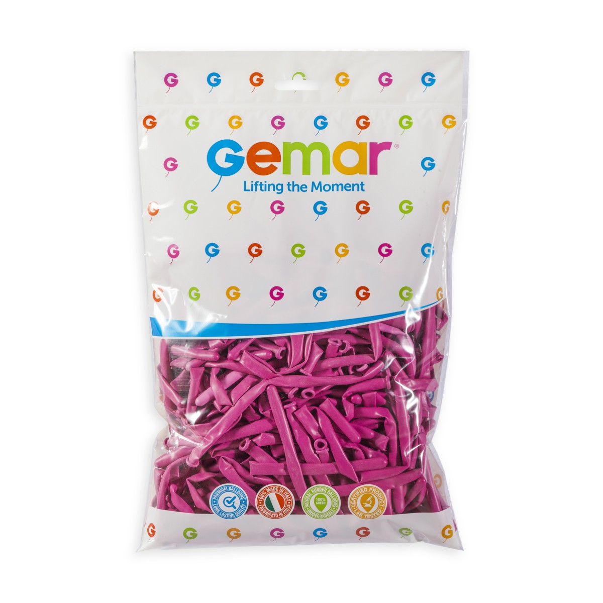 Gemar 2" Fuchsia #007 D4 100pcs Modelling Balloons — Italian store pack original 1200px