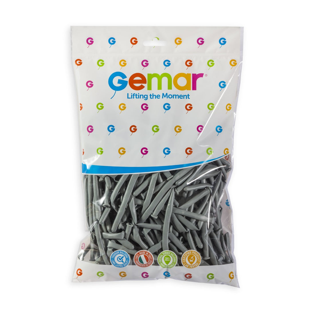 Gemar 2" Grey #070 D4 100pcs Modelling Balloons — Italian store pack original 1200px