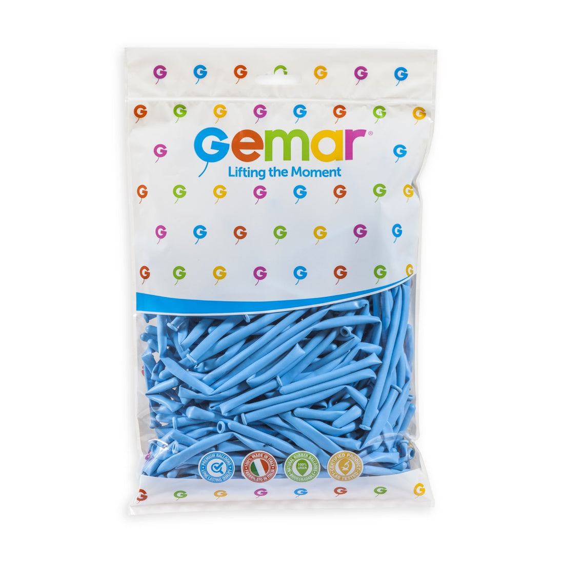 Gemar 2" Baby Blue #072 D4 100pcs Modelling Balloons — Italian store pack original 1200px
