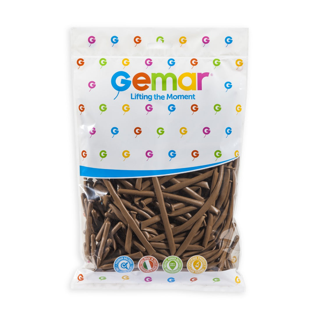 Gemar 2" Mocha #076 D4 100pcs Modelling Balloons — Italian store pack original 1200px