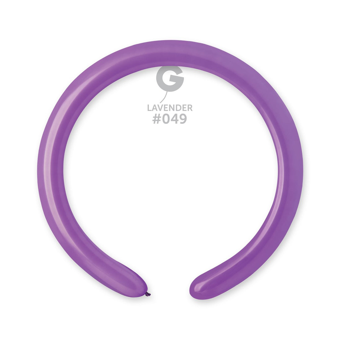 Gemar 2" Lavender modelling balloon, single inflated balloon